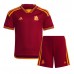 AS Roma Lorenzo Pellegrini #7 Primera Equipación Niños 2023-24 Manga Corta (+ Pantalones cortos)